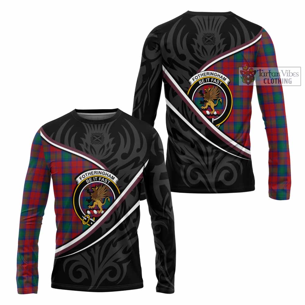 Fotheringham (Fotheringhame) Tartan Family Crest Long Sleeve T-Shirt Celtic Scottish Thistle Floral - Tartan Vibes Clothing