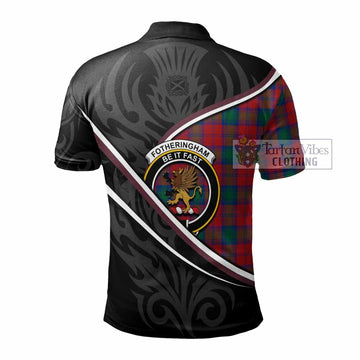 Fotheringham (Fotheringhame) Tartan Family Crest Polo Shirt Celtic Scottish Thistle Floral