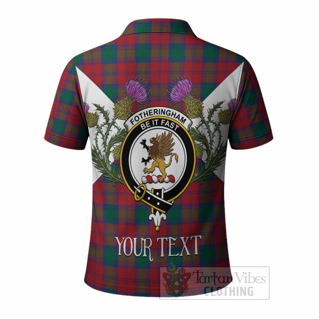 Fotheringham (Fotheringhame) Tartan Family Crest Polo Shirt Scottish Burns Night Thistle Floral