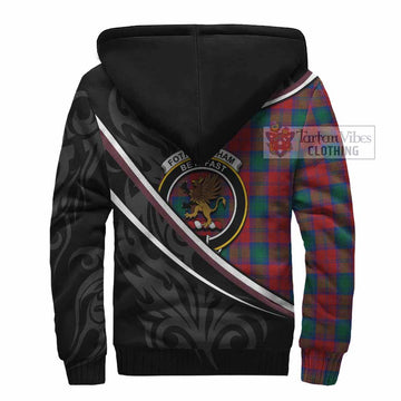 Fotheringham (Fotheringhame) Tartan Family Crest Sherpa Hoodie Celtic Scottish Thistle Floral