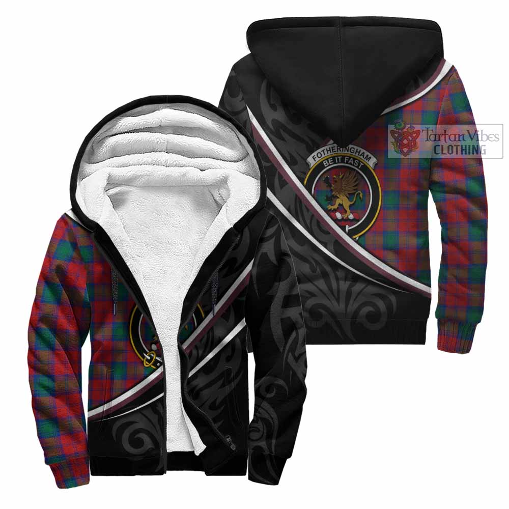 Fotheringham (Fotheringhame) Tartan Family Crest Sherpa Hoodie Celtic Scottish Thistle Floral - Tartan Vibes Clothing