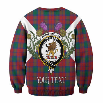 Fotheringham (Fotheringhame) Tartan Family Crest Sweatshirt Scottish Burns Night Thistle Floral