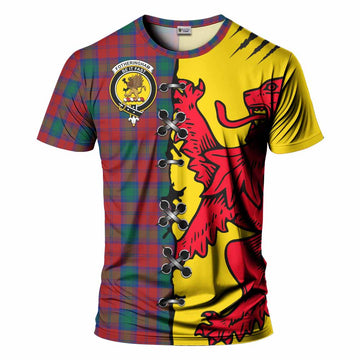 Fotheringham (Fotheringhame) Tartan Family Crest T-shirt Lion Rampant Honor - Tartan Vibes Clothing