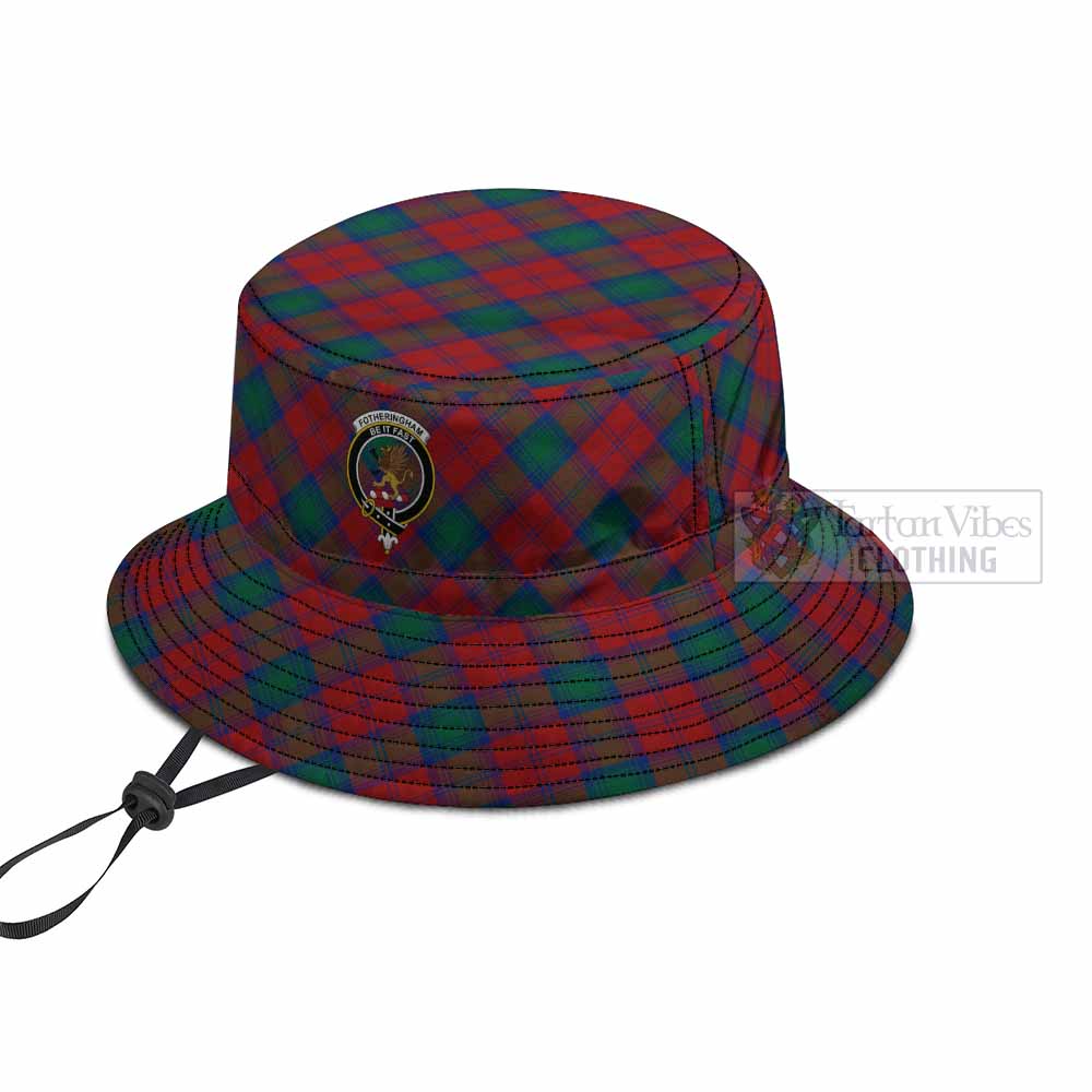 Fotheringham (Fotheringhame) Tartan Fishing Hat with Family Crest