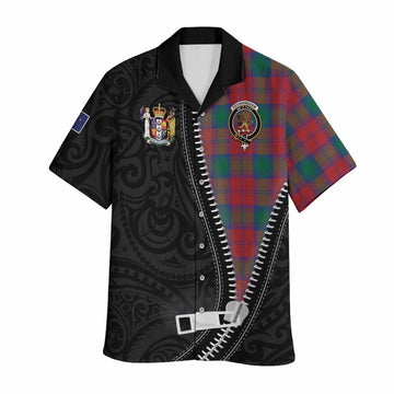 Fotheringham (Fotheringhame) Tartan Hawaiian Shirt New Zealand Pattern Unique Zipper Stylized