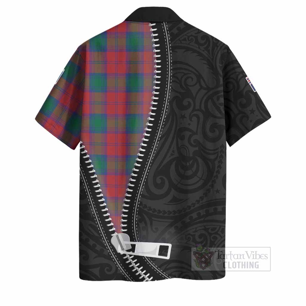 Fotheringham (Fotheringhame) Tartan Hawaiian Shirt New Zealand Pattern Unique Zipper Stylized