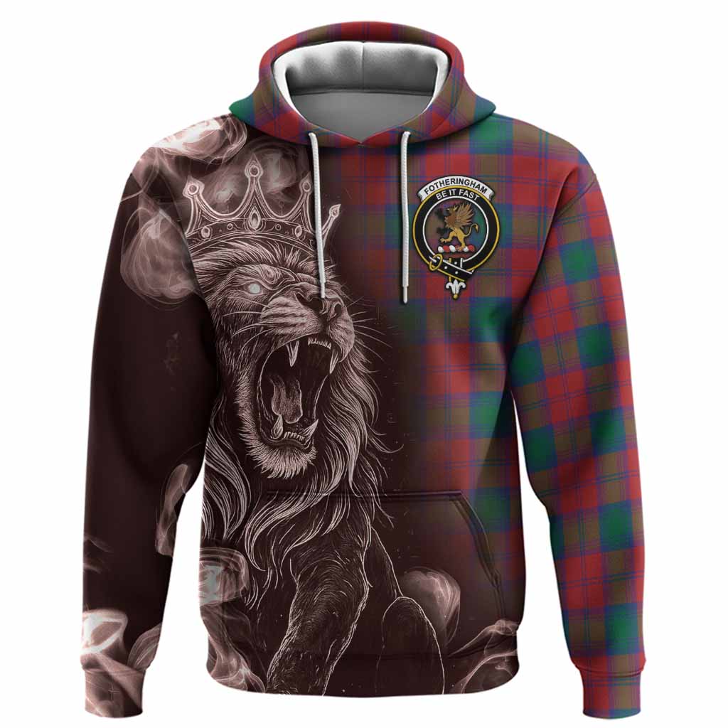 Fotheringham (Fotheringhame) Tartan Hoodie Roaring Lion Heritage