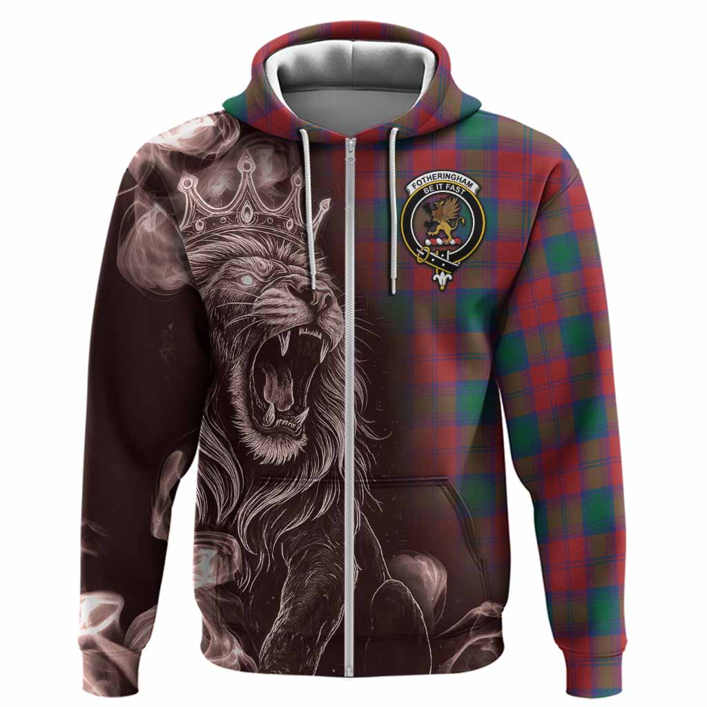 Fotheringham (Fotheringhame) Tartan Hoodie Roaring Lion Heritage