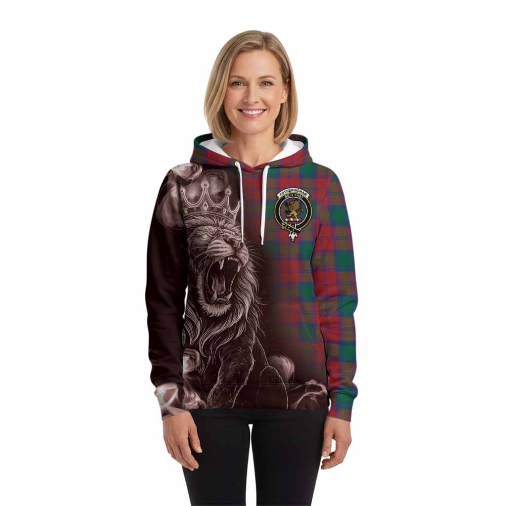 Fotheringham (Fotheringhame) Tartan Hoodie Roaring Lion Heritage