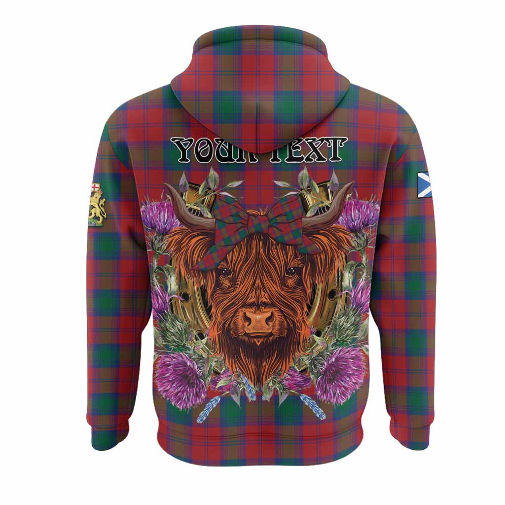 Fotheringham (Fotheringhame) Tartan Hoodie Scottish Thistle Heilan Coo