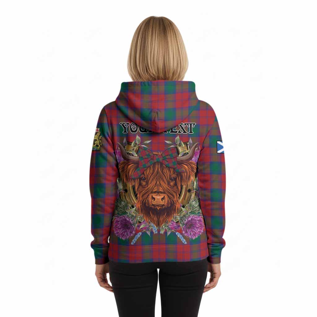Fotheringham (Fotheringhame) Tartan Hoodie Scottish Thistle Heilan Coo