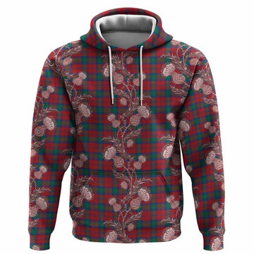 Fotheringham (Fotheringhame) Tartan Hoodie Seamless Scottish Thistle Flowers