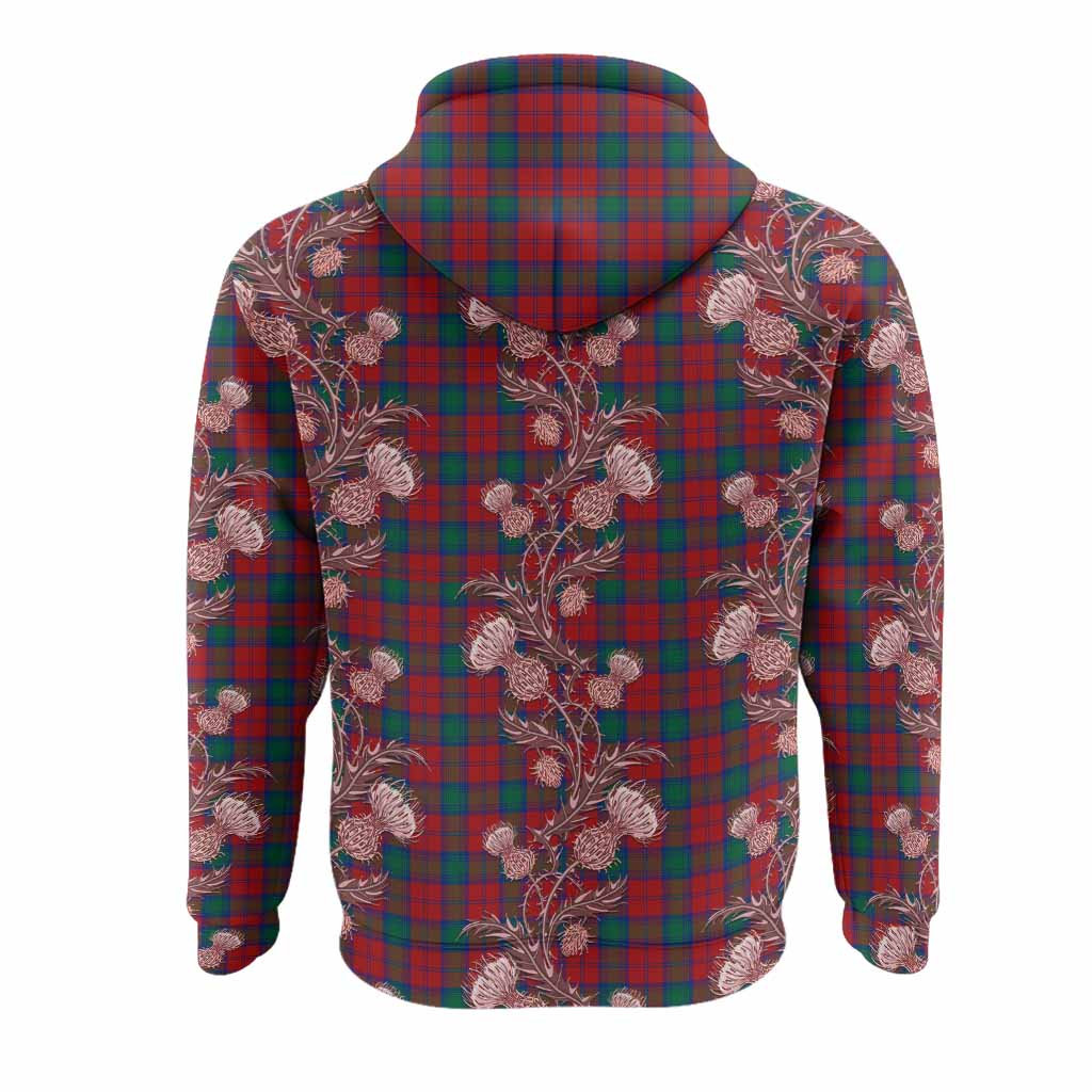 Fotheringham (Fotheringhame) Tartan Hoodie Seamless Scottish Thistle Flowers