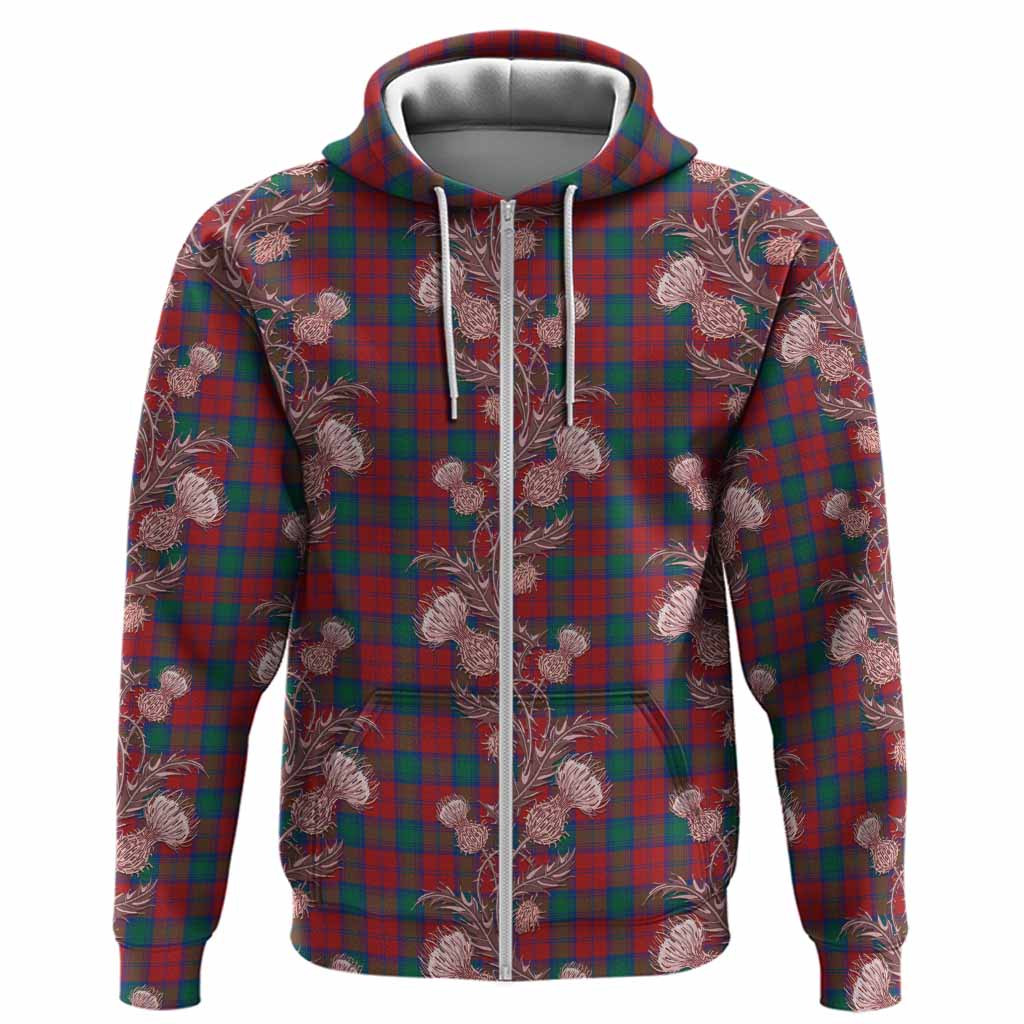 Fotheringham (Fotheringhame) Tartan Hoodie Seamless Scottish Thistle Flowers