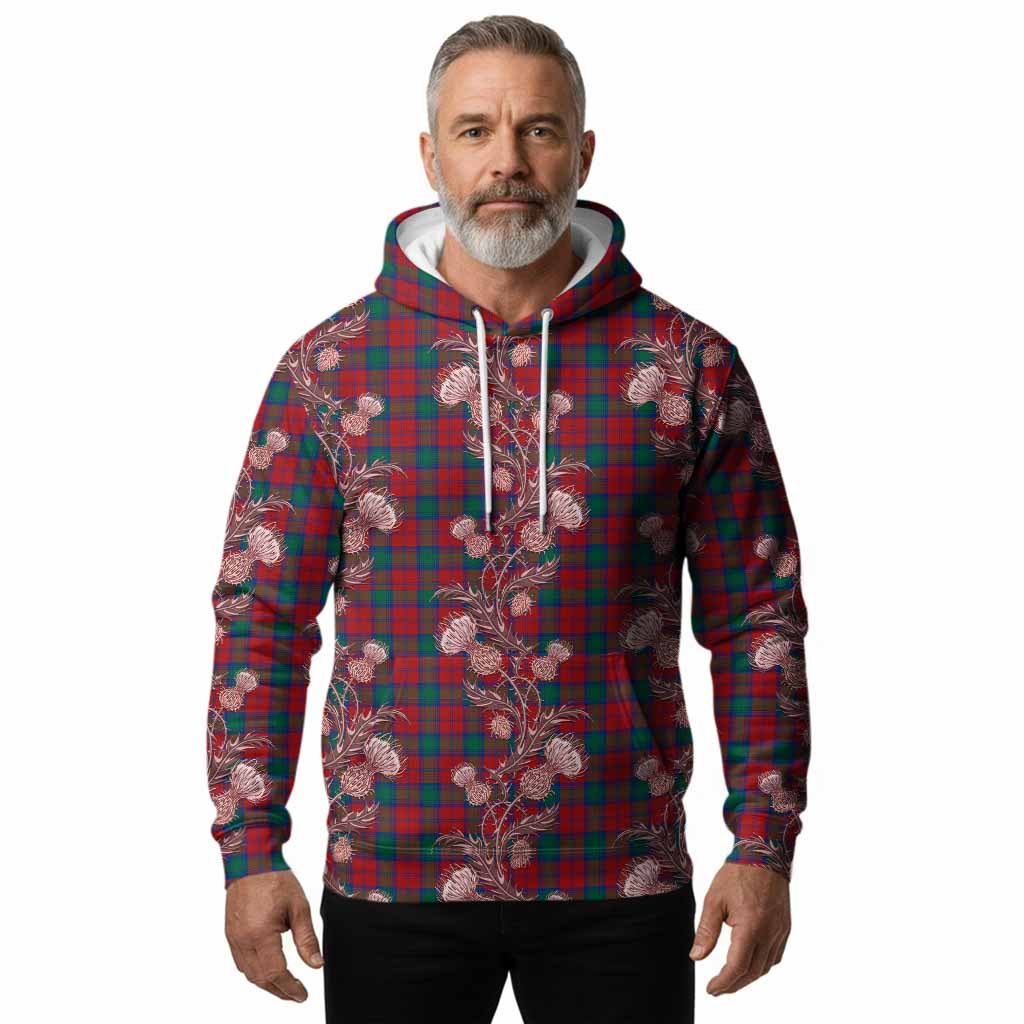 Fotheringham (Fotheringhame) Tartan Hoodie Seamless Scottish Thistle Flowers