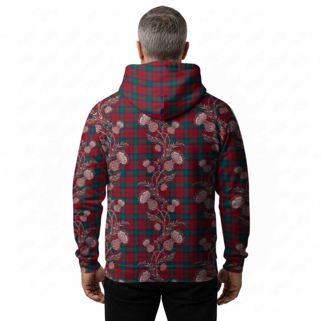 Fotheringham (Fotheringhame) Tartan Hoodie Seamless Scottish Thistle Flowers
