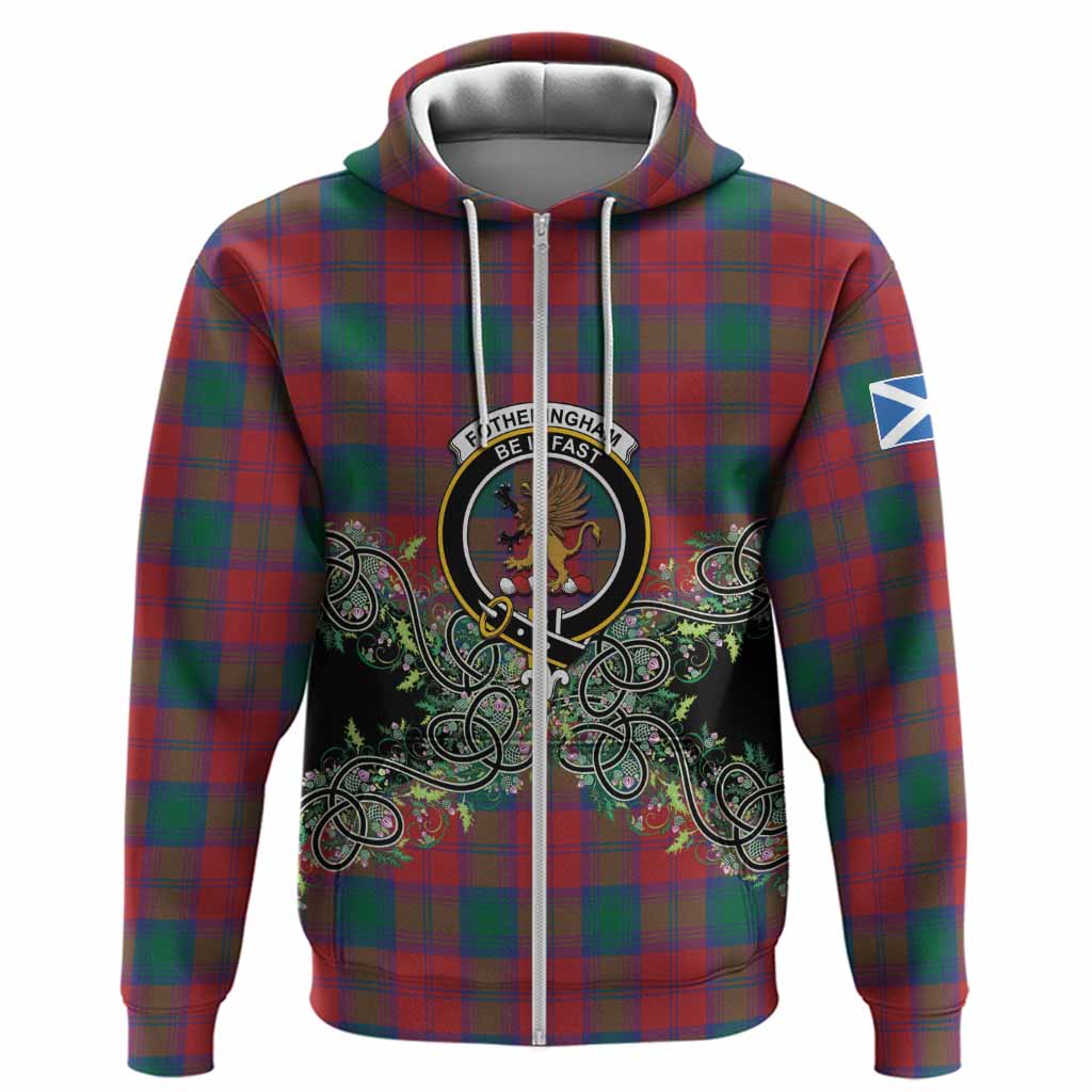 Fotheringham (Fotheringhame) Tartan Hoodie Thistle Scottish Spirit