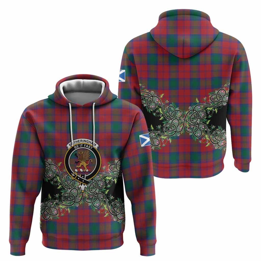 Fotheringham (Fotheringhame) Tartan Hoodie Thistle Scottish Spirit