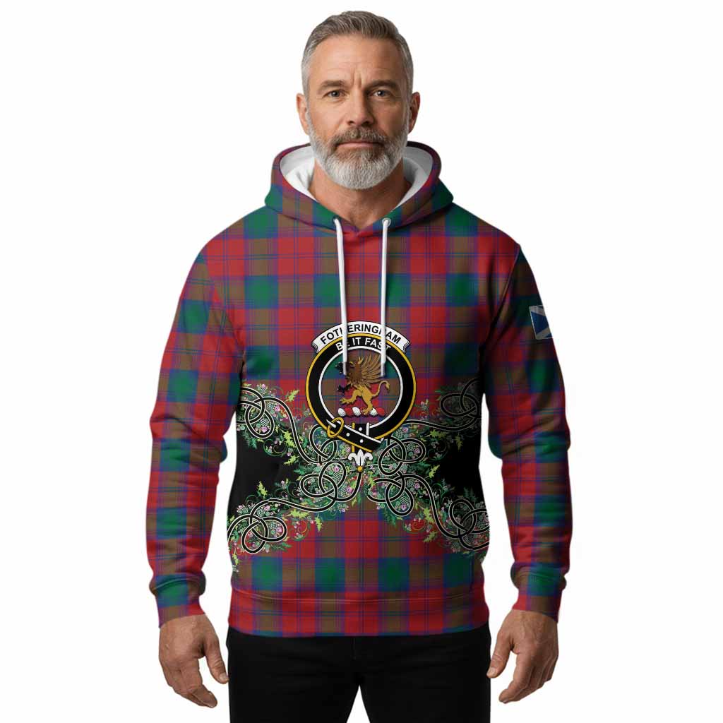 Fotheringham (Fotheringhame) Tartan Hoodie Thistle Scottish Spirit