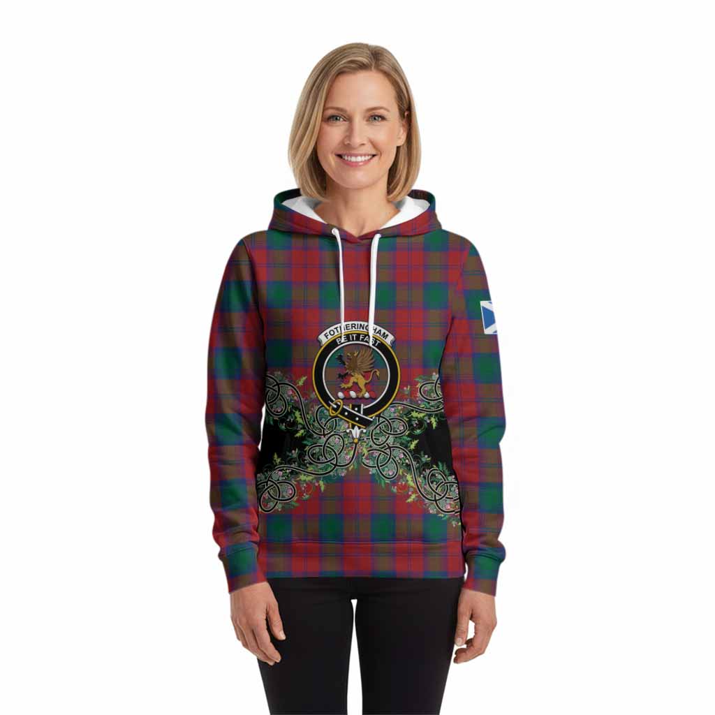 Fotheringham (Fotheringhame) Tartan Hoodie Thistle Scottish Spirit