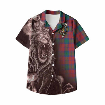 Fotheringham (Fotheringhame) Tartan Kid Hawaiian Shirt Roaring Lion Heritage