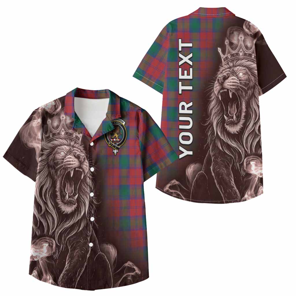 Fotheringham (Fotheringhame) Tartan Kid Hawaiian Shirt Roaring Lion Heritage