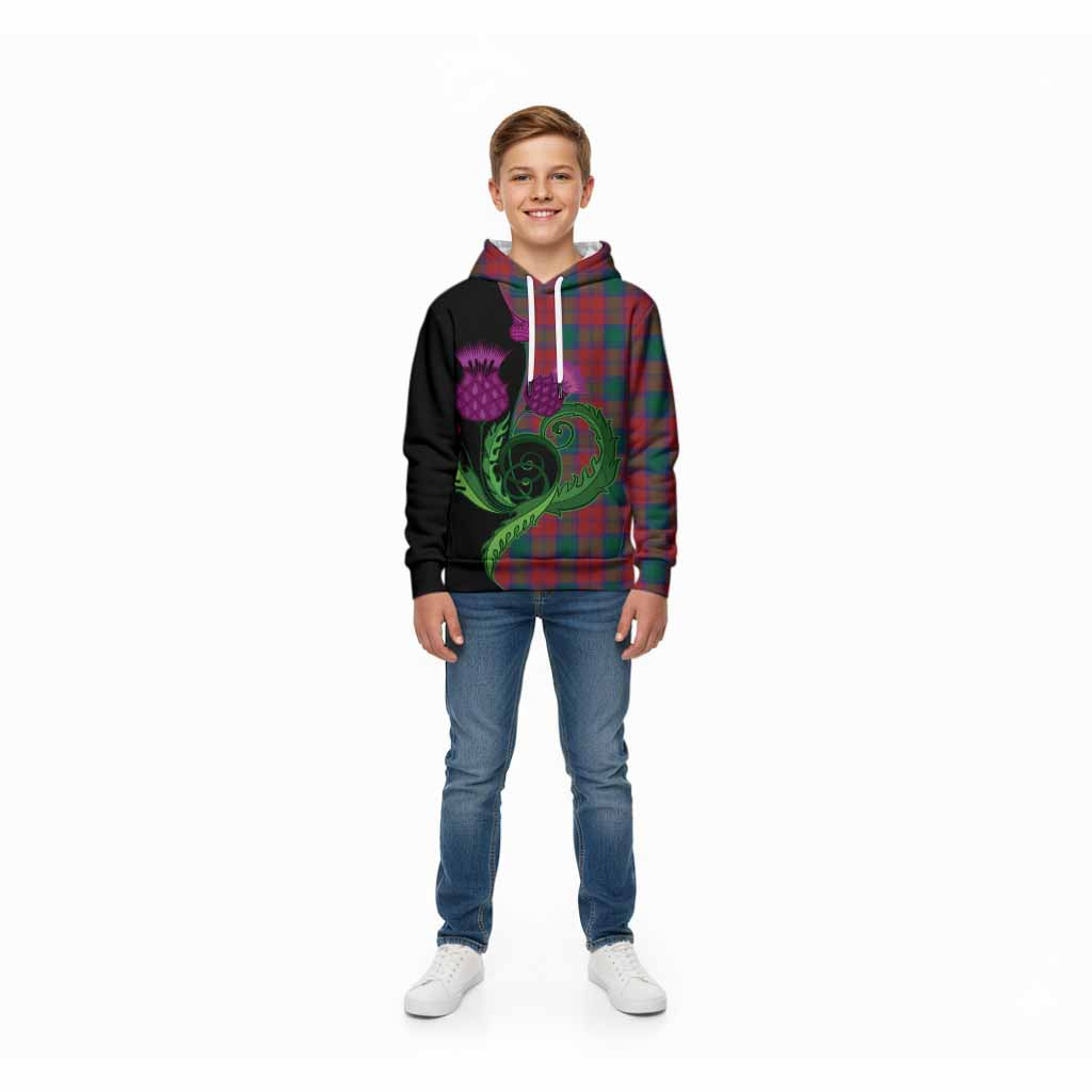 Fotheringham (Fotheringhame) Tartan Kid Hoodie Traditional Scottish Thistle