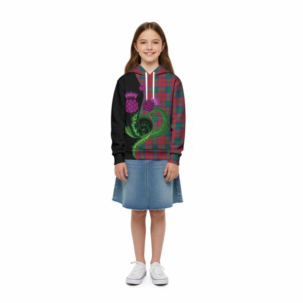 Fotheringham (Fotheringhame) Tartan Kid Hoodie Traditional Scottish Thistle