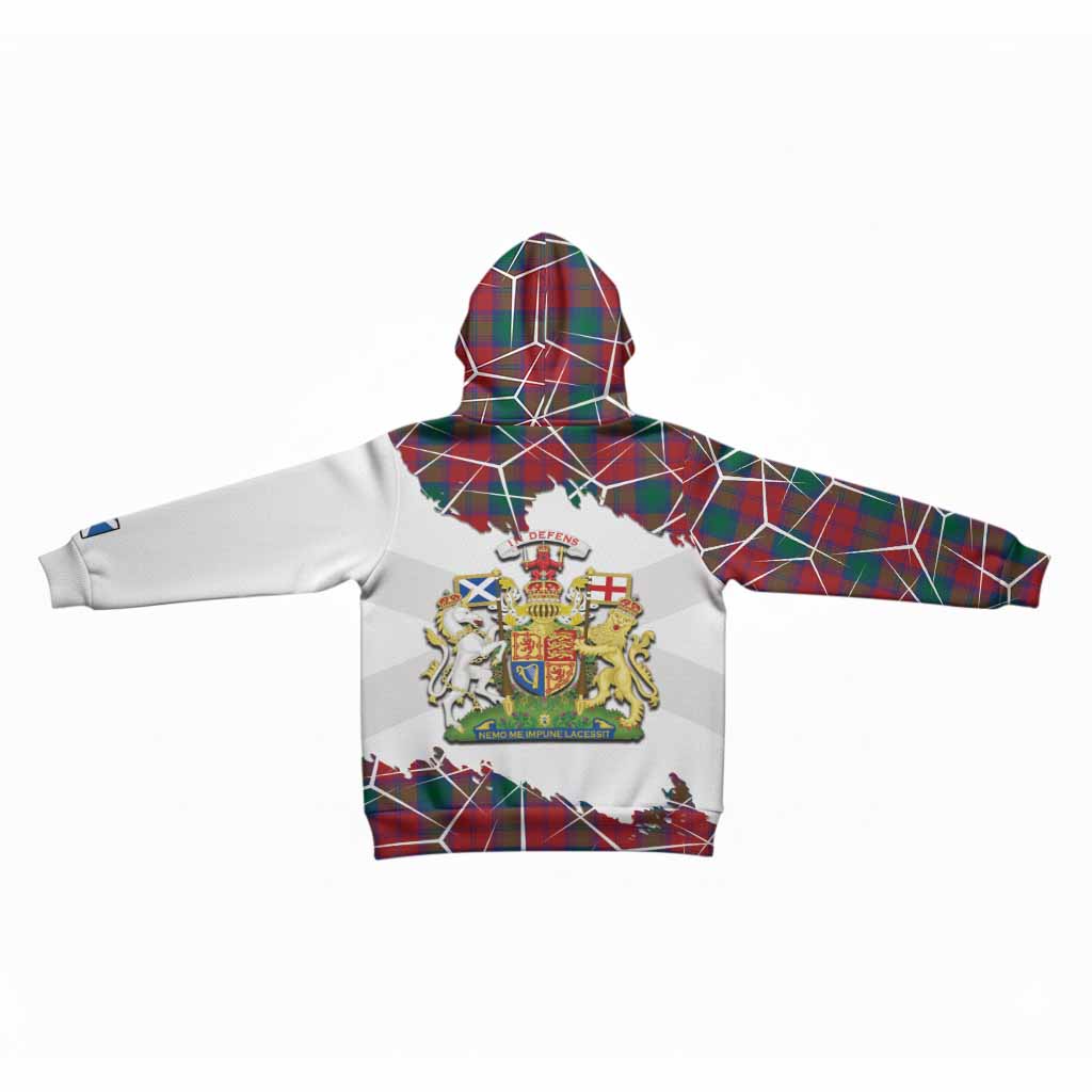 Fotheringham (Fotheringhame) Tartan Kid Hoodie with Family Crest and Lion Rampant Grunge Style