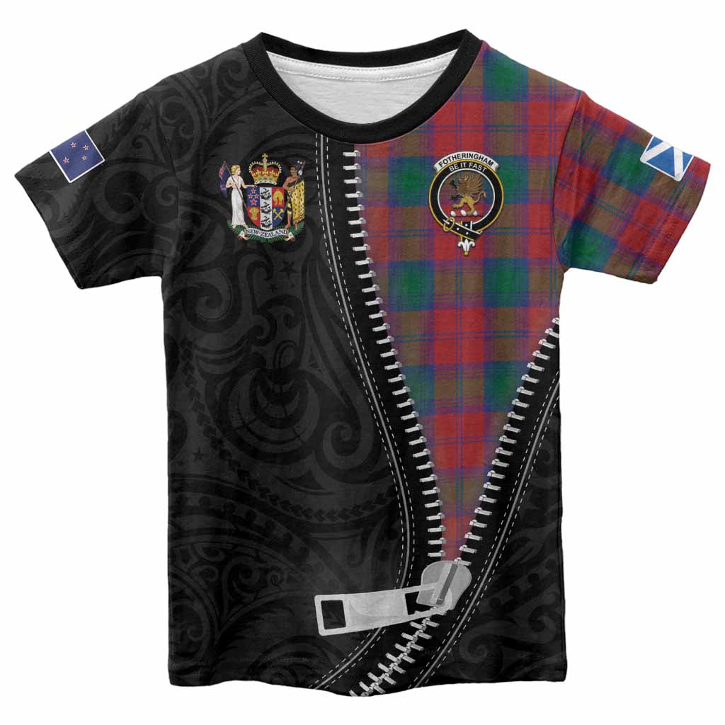 Fotheringham (Fotheringhame) Tartan Kid T-shirt New Zealand Pattern Unique Zipper Stylized