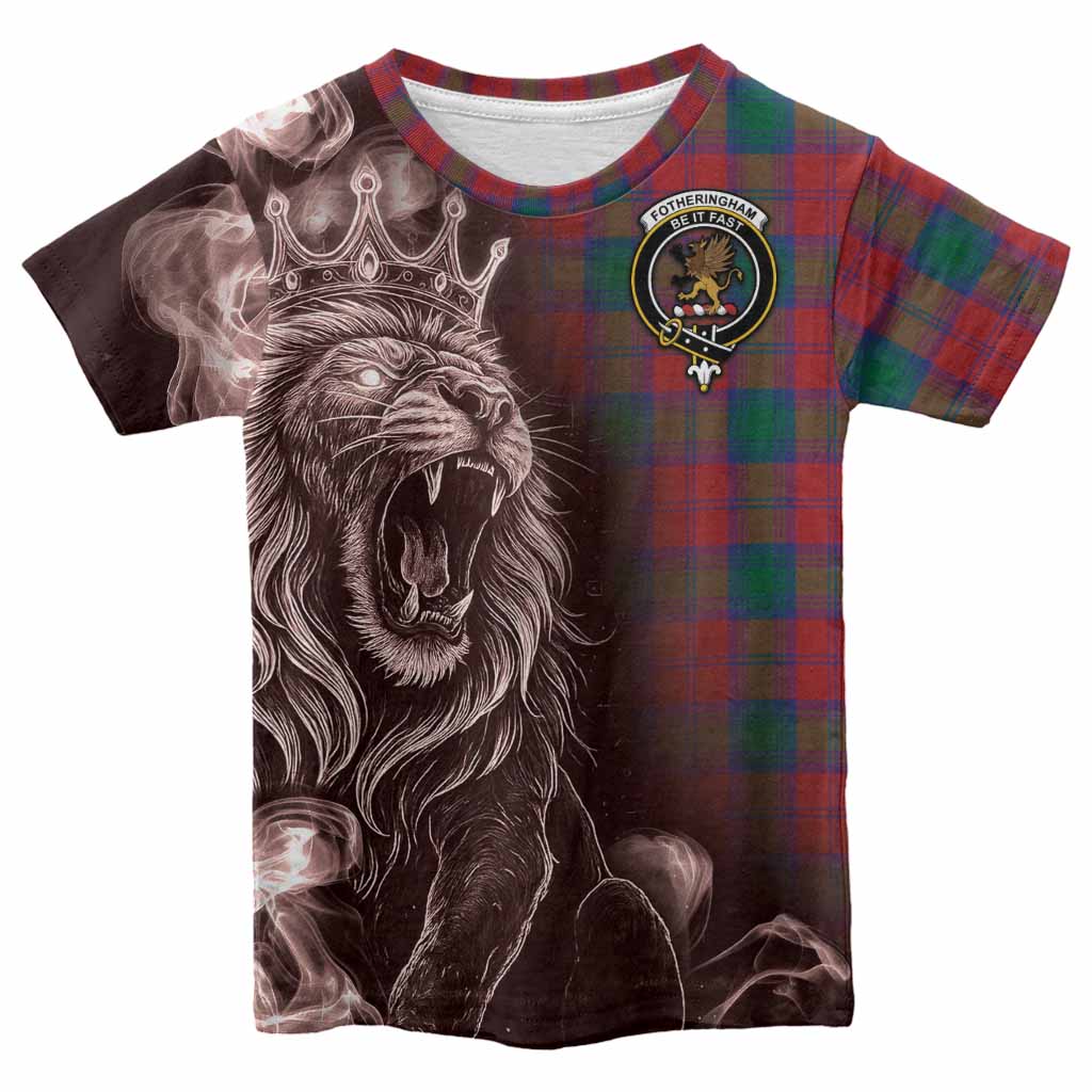 Fotheringham (Fotheringhame) Tartan Kid T-shirt Roaring Lion Heritage
