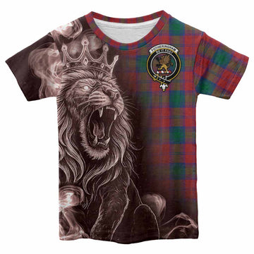 Fotheringham (Fotheringhame) Tartan Kid T-shirt Roaring Lion Heritage