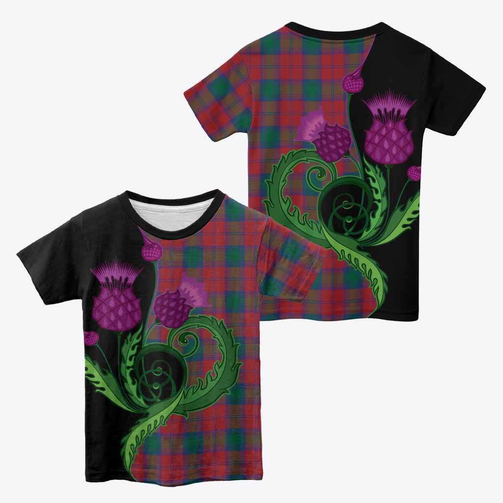 Fotheringham (Fotheringhame) Tartan Kid T-shirt Traditional Scottish Thistle