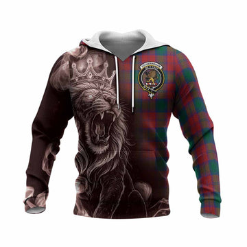 Fotheringham (Fotheringhame) Tartan Knitted Hoodie Roaring Lion Heritage
