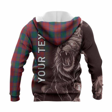 Fotheringham (Fotheringhame) Tartan Knitted Hoodie Roaring Lion Heritage