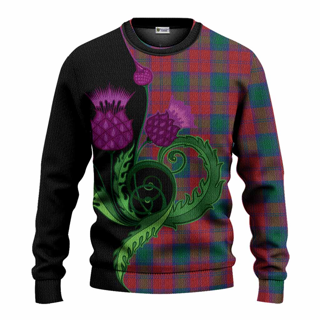 Fotheringham (Fotheringhame) Tartan Knitted Sweater Traditional Scottish Thistle