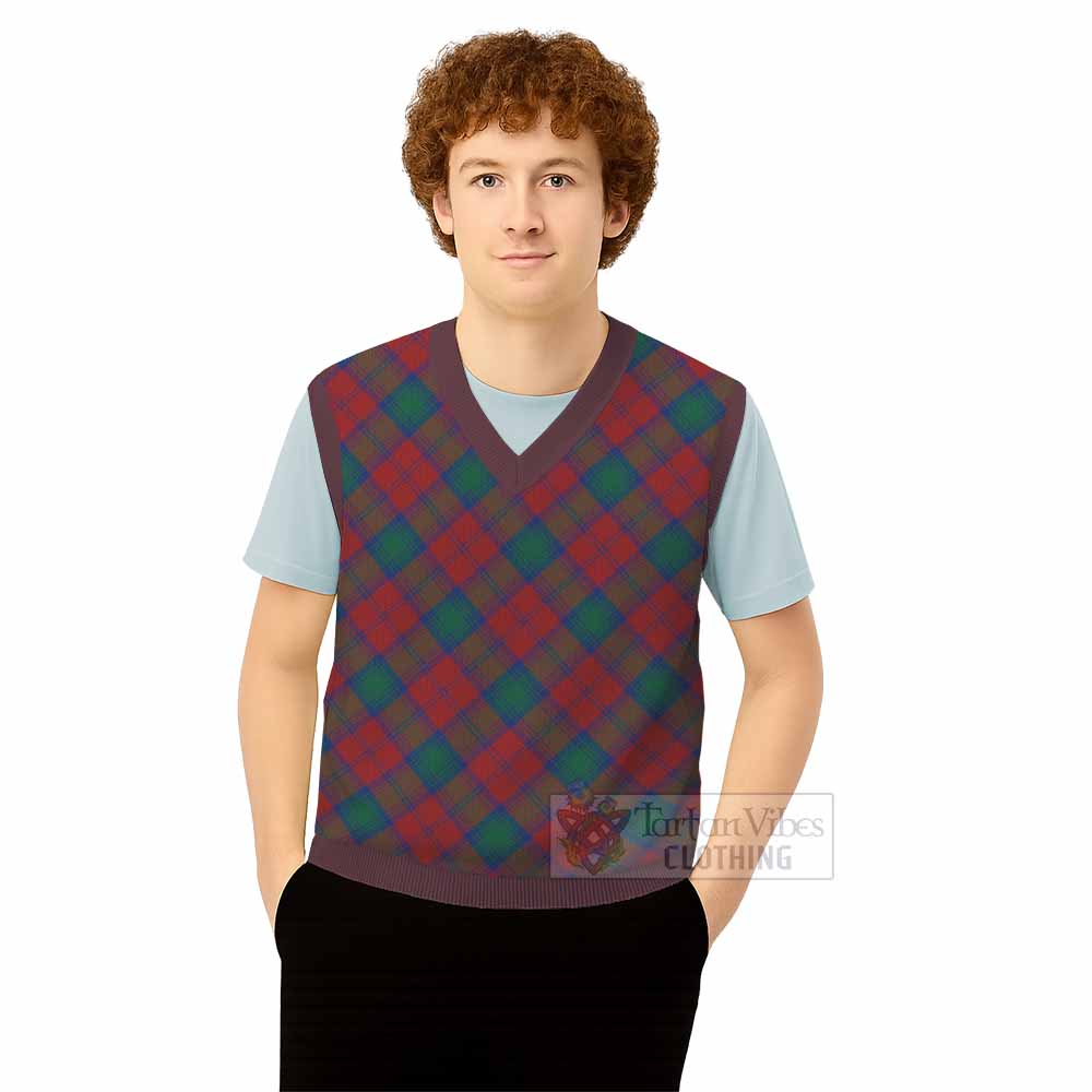Fotheringham (Fotheringhame) Tartan  Knitted V-Neck Vest Cross Style