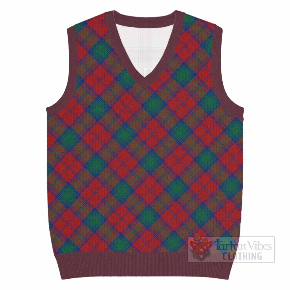 Fotheringham (Fotheringhame) Tartan  Knitted V-Neck Vest Cross Style