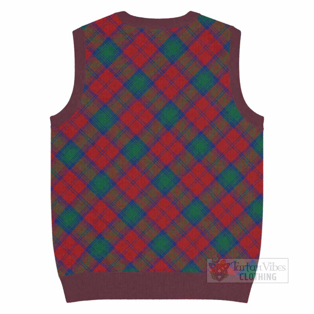 Fotheringham (Fotheringhame) Tartan  Knitted V-Neck Vest Cross Style