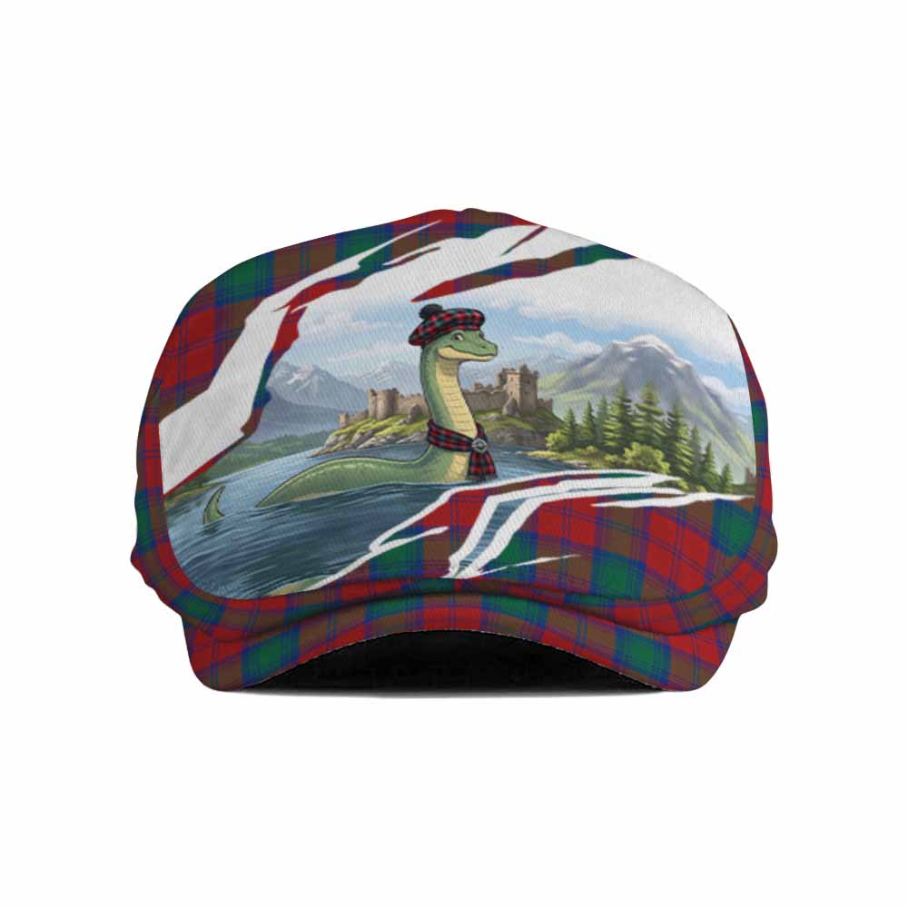 Fotheringham (Fotheringhame) Tartan Loch Ness Monster Scottish Heritage Art Flat Cap, Jeff Cap