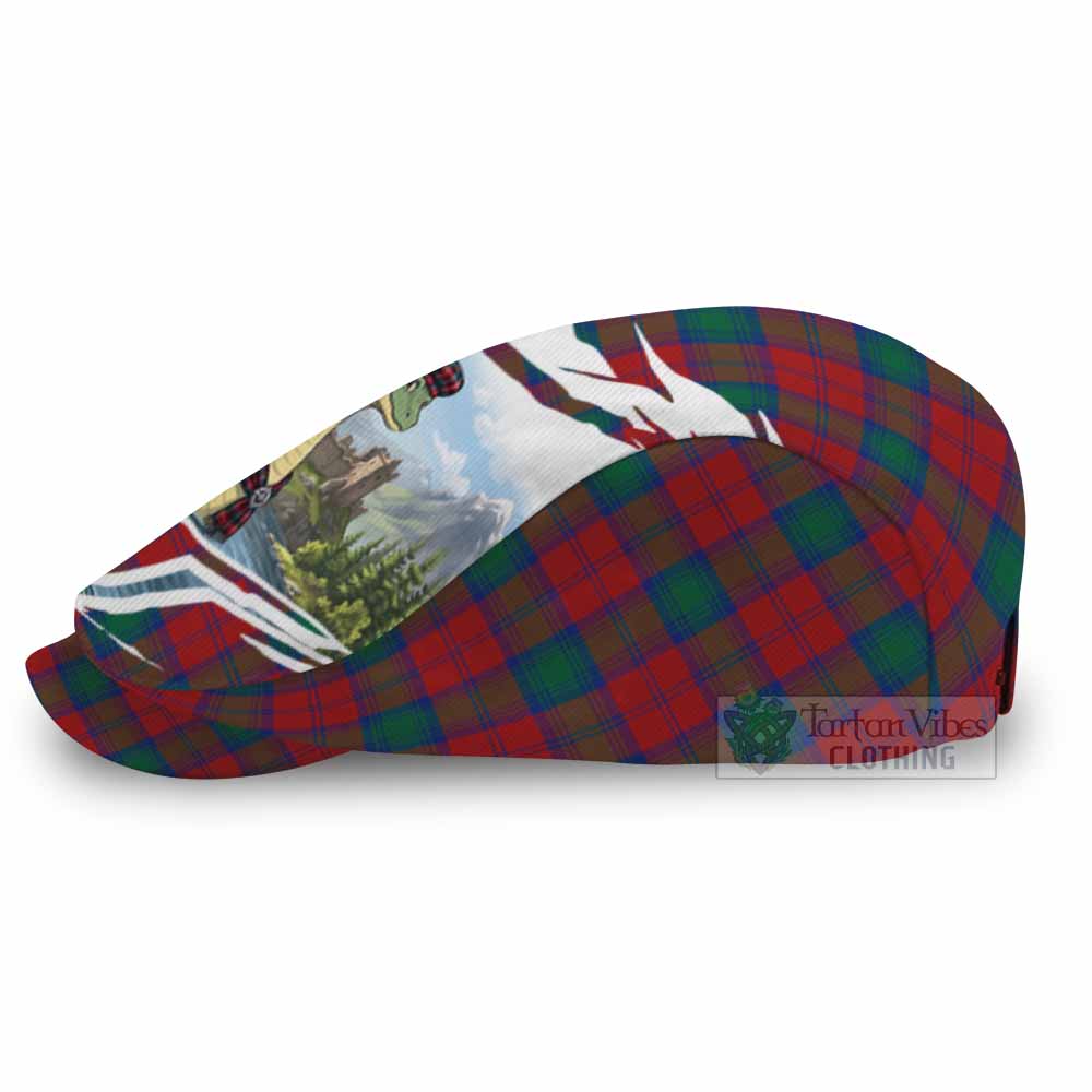 Fotheringham (Fotheringhame) Tartan Loch Ness Monster Scottish Heritage Art Flat Cap, Jeff Cap