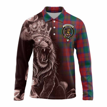 Fotheringham (Fotheringhame) Tartan Long Sleeve Polo Shirt Roaring Lion Heritage