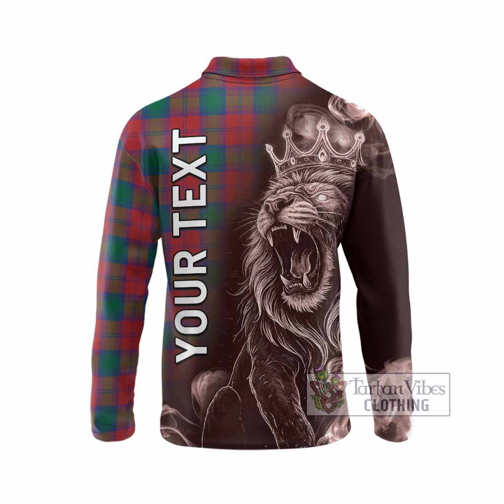 Fotheringham (Fotheringhame) Tartan Long Sleeve Polo Shirt Roaring Lion Heritage