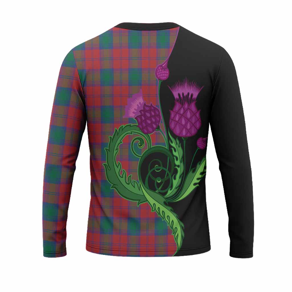 Fotheringham (Fotheringhame) Tartan Long Sleeve T-Shirt Traditional Scottish Thistle