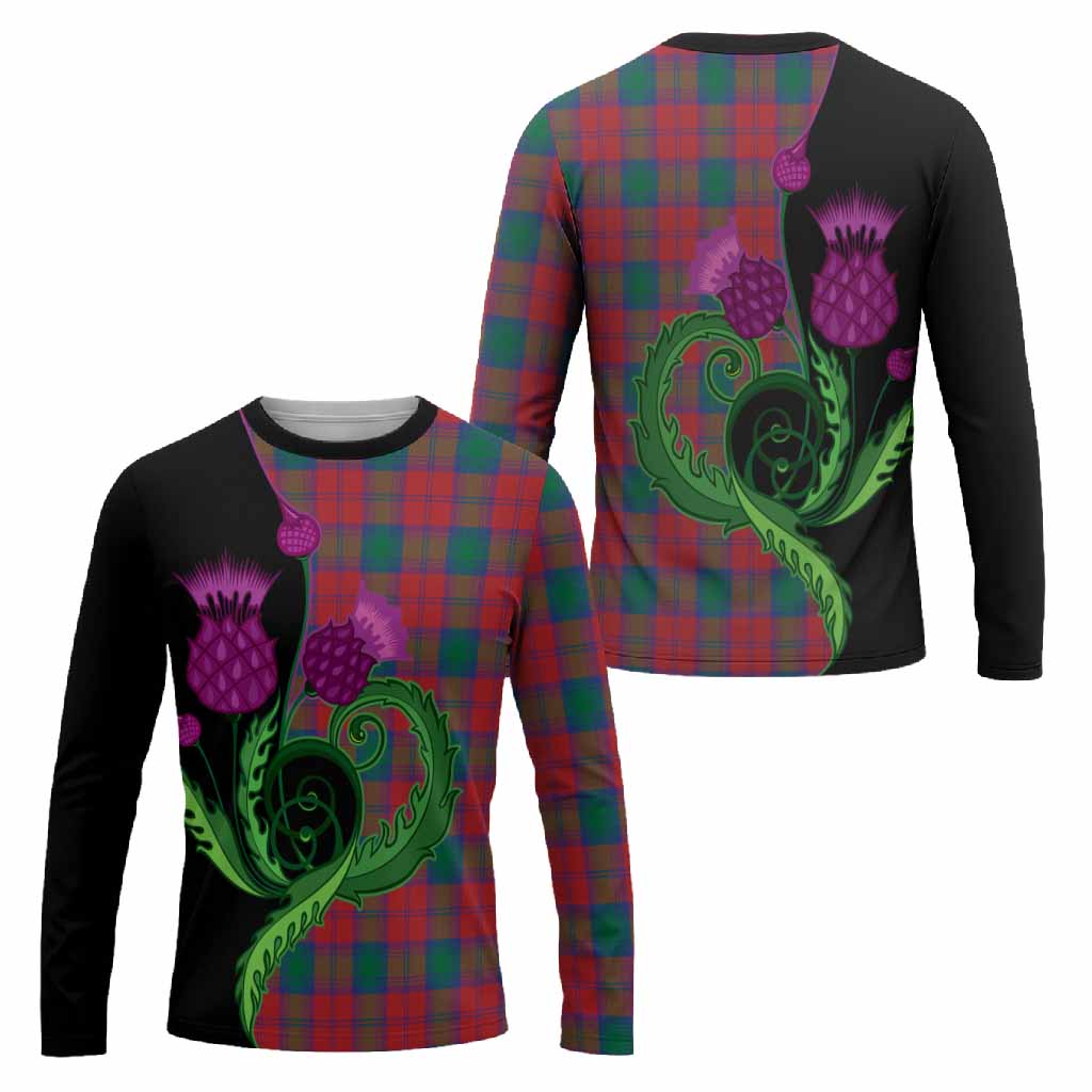 Fotheringham (Fotheringhame) Tartan Long Sleeve T-Shirt Traditional Scottish Thistle
