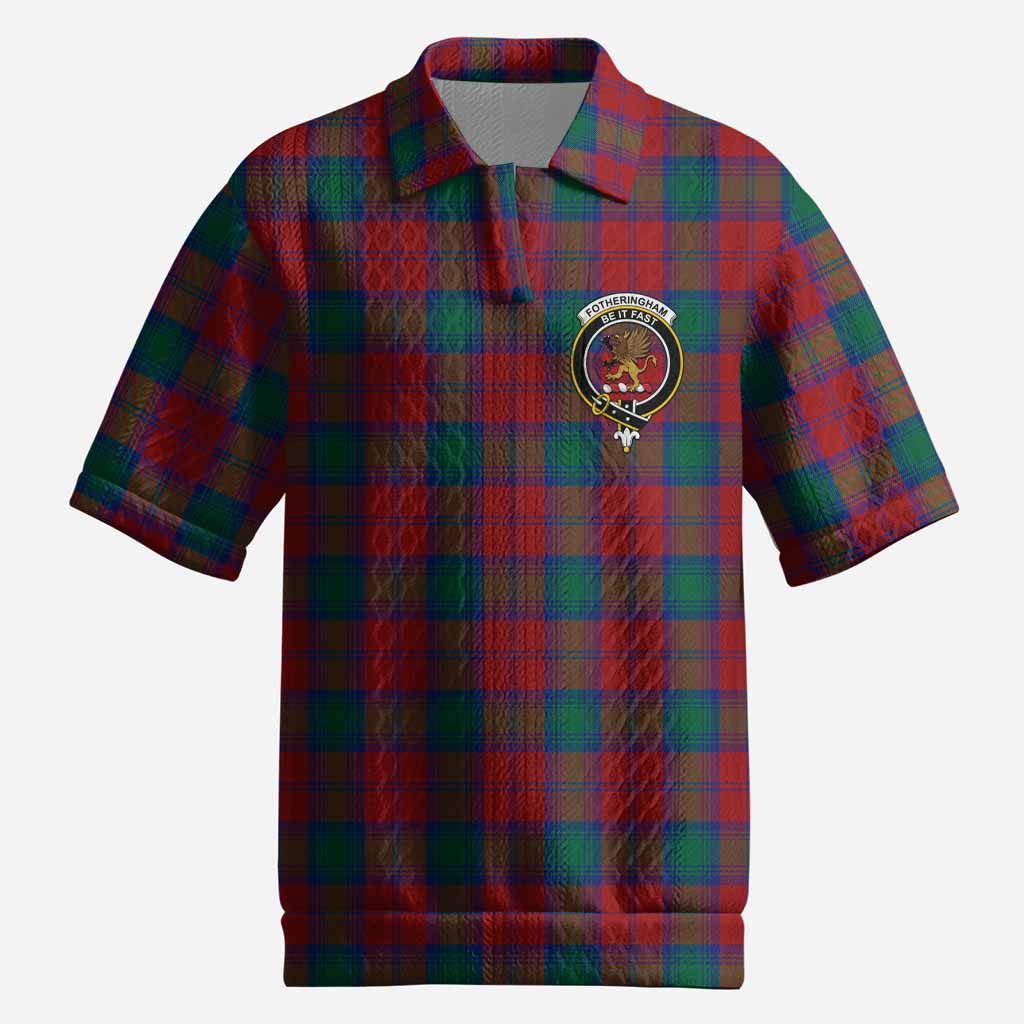 Fotheringham (Fotheringhame) Tartan Men’s Polo Sweater Top with Family Crest