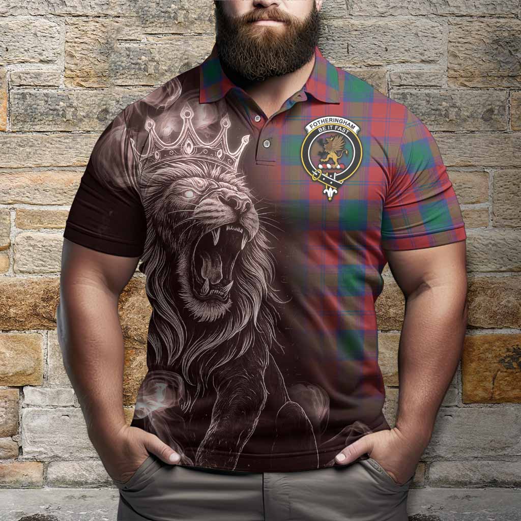 Fotheringham (Fotheringhame) Tartan Polo Shirt Roaring Lion Heritage