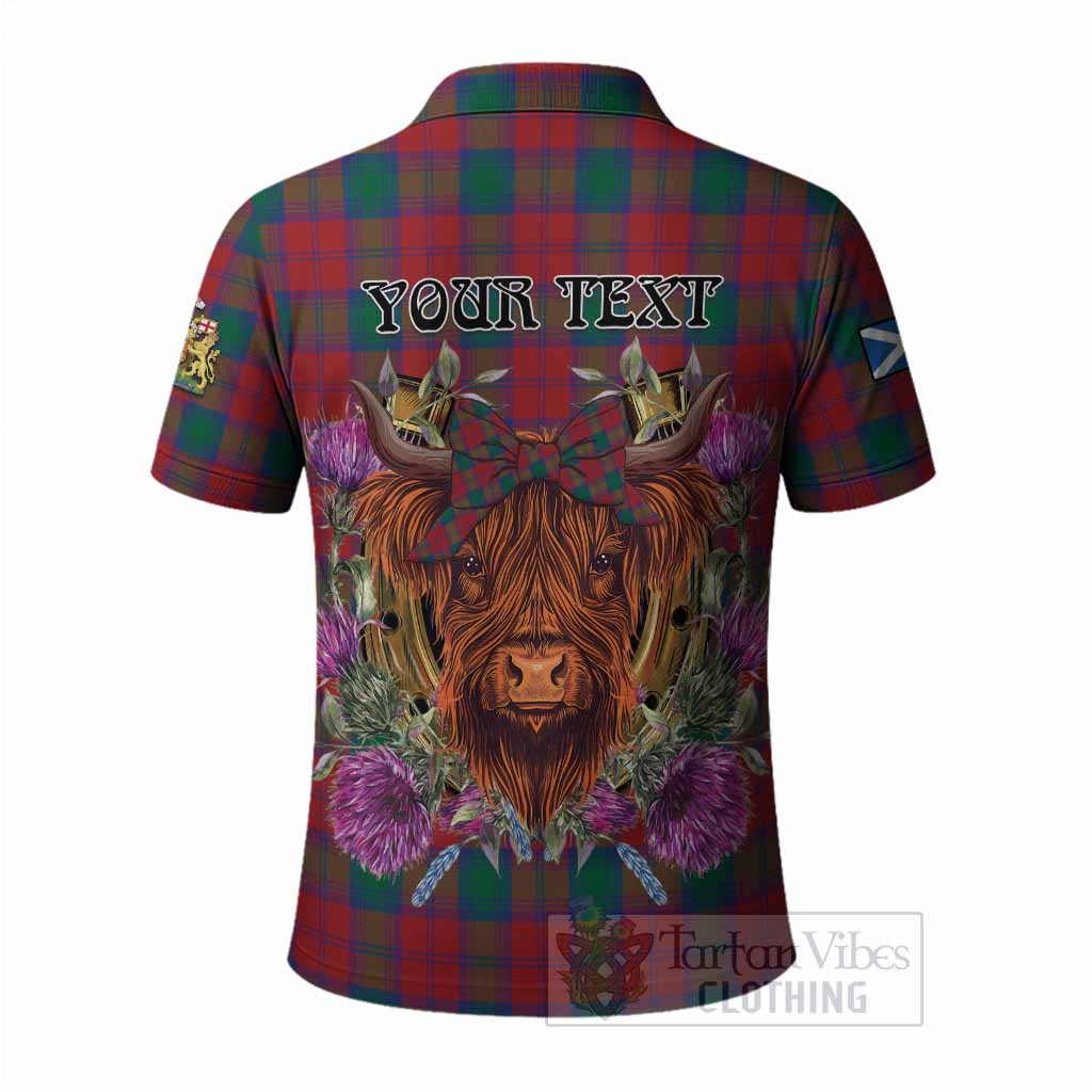 Fotheringham (Fotheringhame) Tartan Polo Shirt Scottish Thistle Heilan Coo