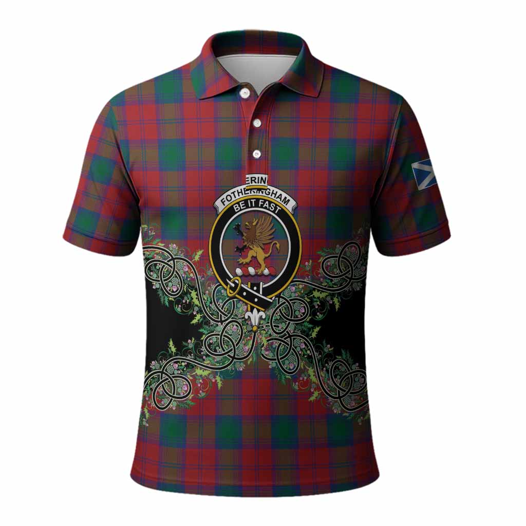 Fotheringham (Fotheringhame) Tartan Polo Shirt Thistle Scottish Spirit