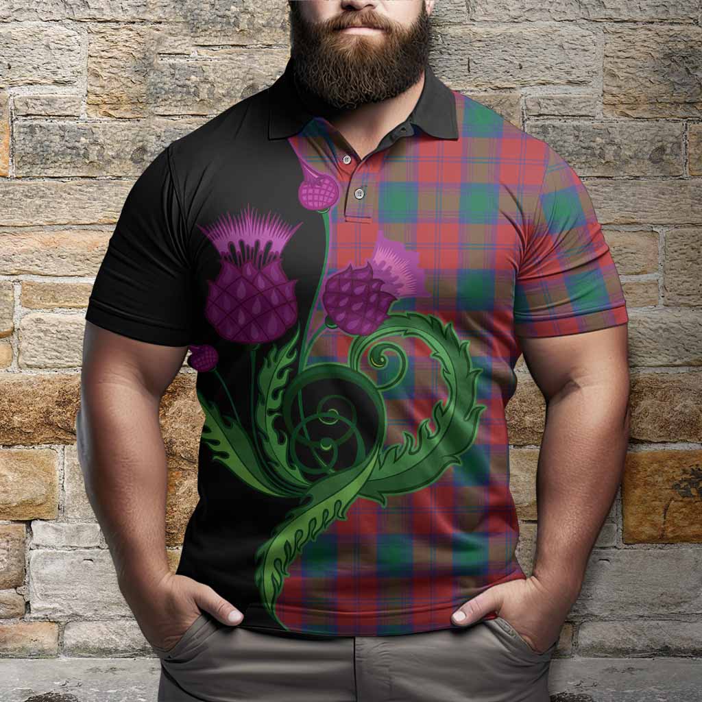 Fotheringham (Fotheringhame) Tartan Polo Shirt Traditional Scottish Thistle